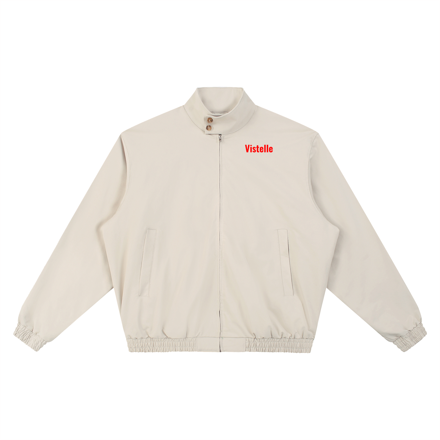 Vistelle Luxe stand collar bomber jacket