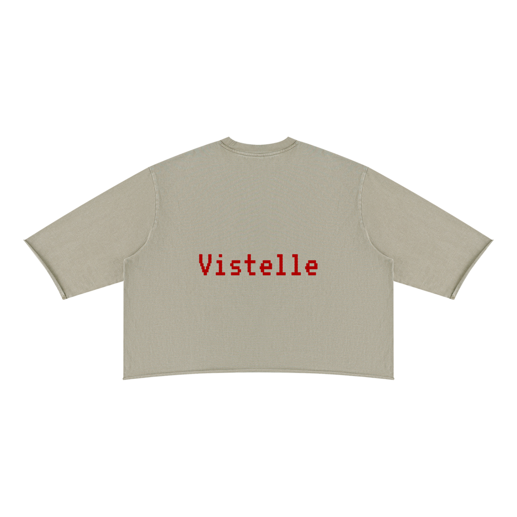 Vistelle Premium unisex mineral wash raw hem boxy T-Shirt