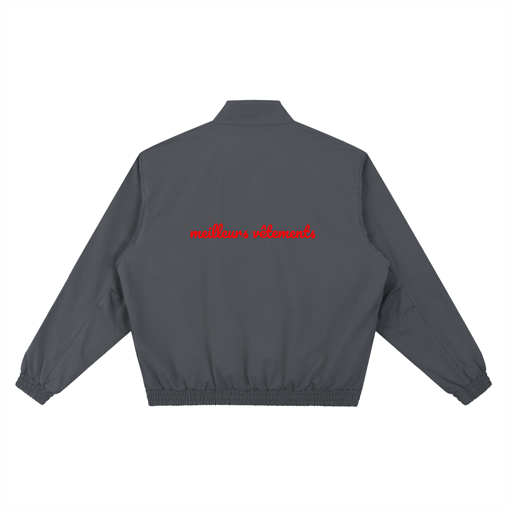 Vistelle Luxe stand collar bomber jacket