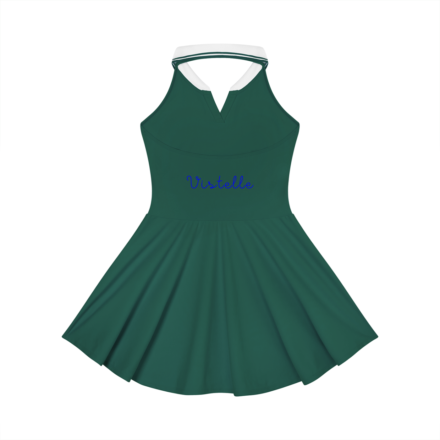 Vistelle women's collared halter A-line tennis dress