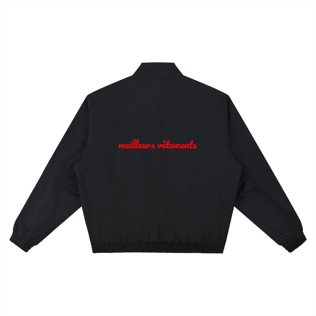 Vistelle Luxe stand collar bomber jacket