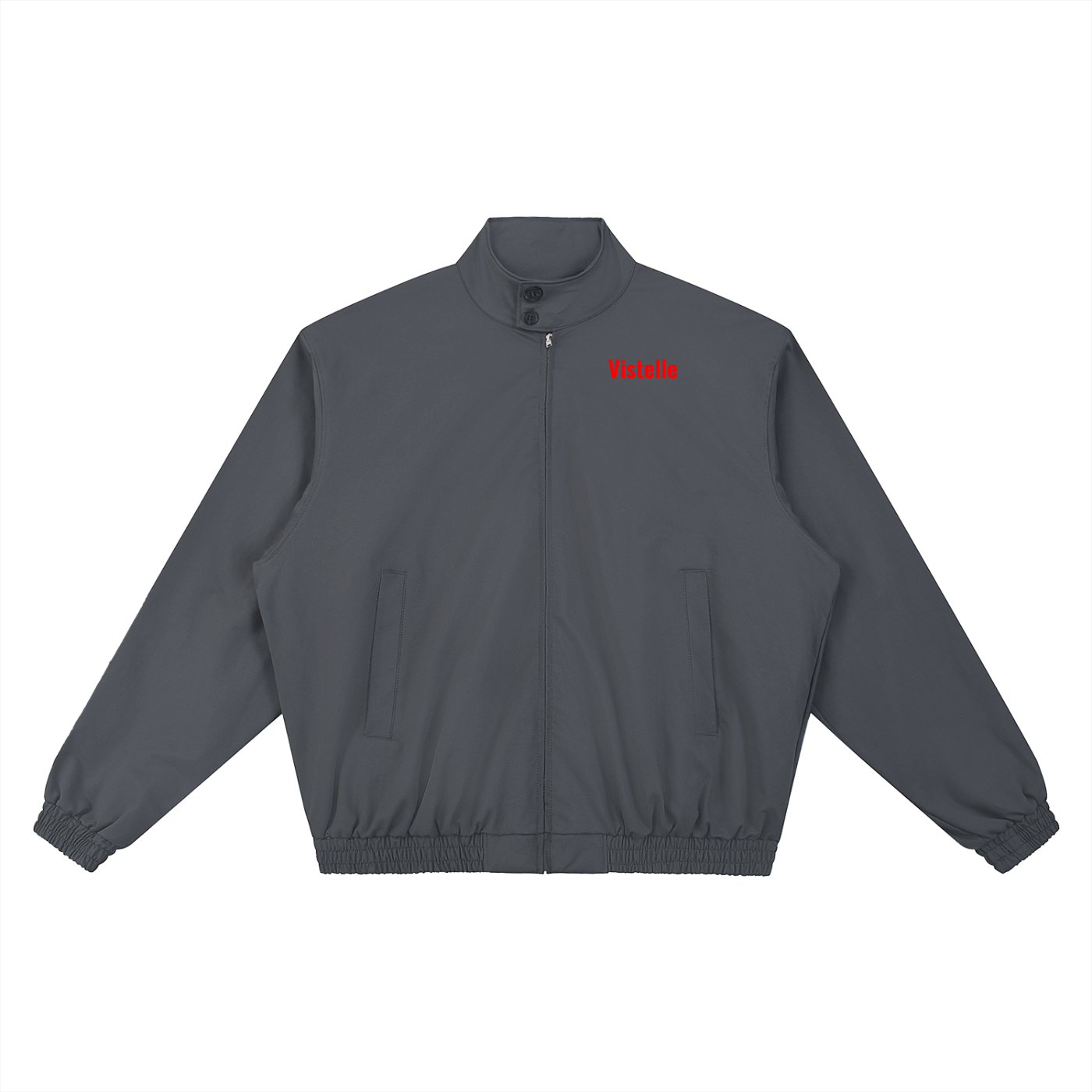 Vistelle Luxe stand collar bomber jacket