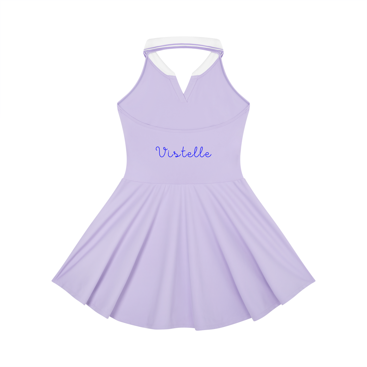 Vistelle women's collared halter A-line tennis dress