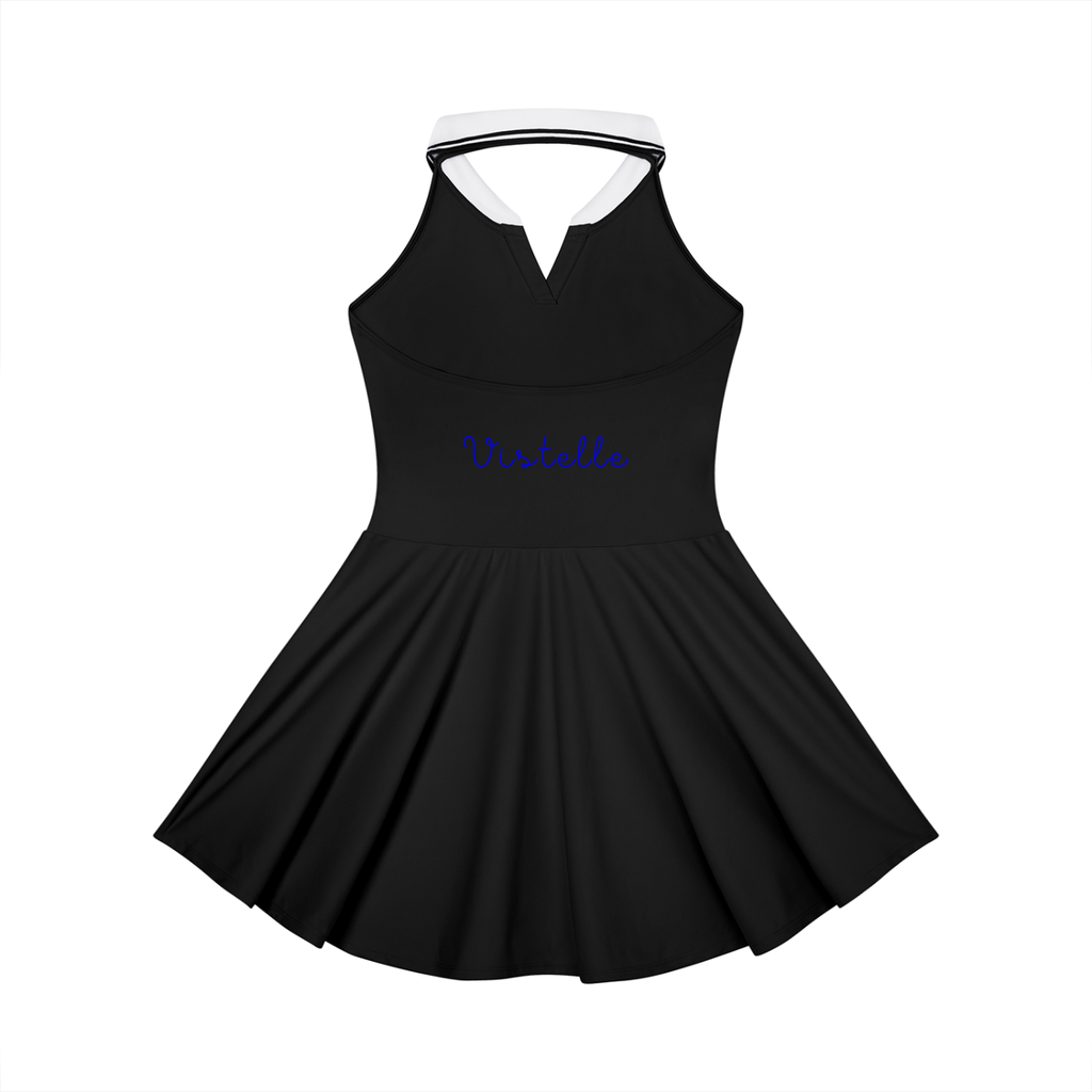 Vistelle women's collared halter A-line tennis dress