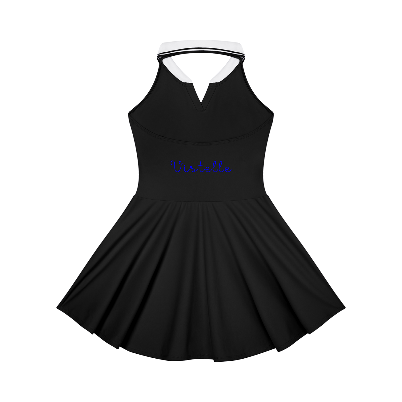 Vistelle women's collared halter A-line tennis dress