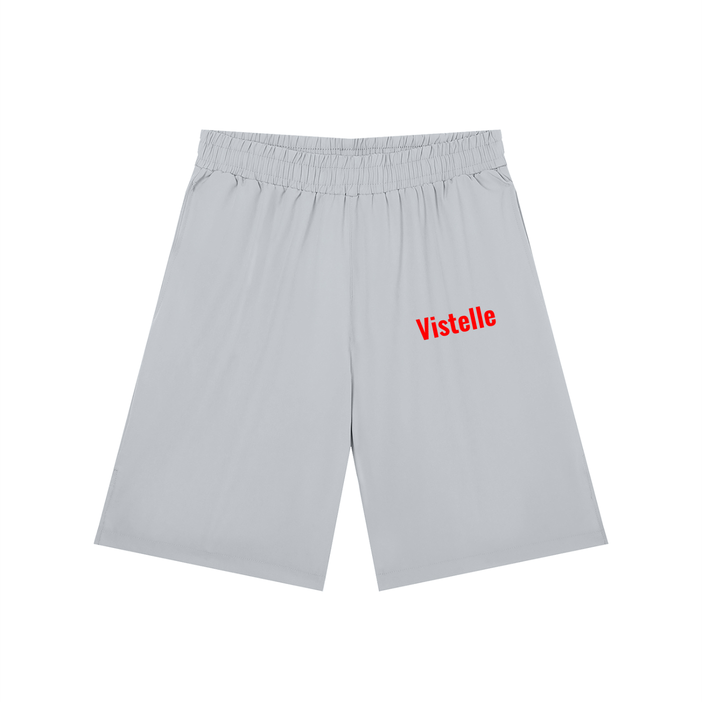 Vistelle men’s solid elastic waist shorts