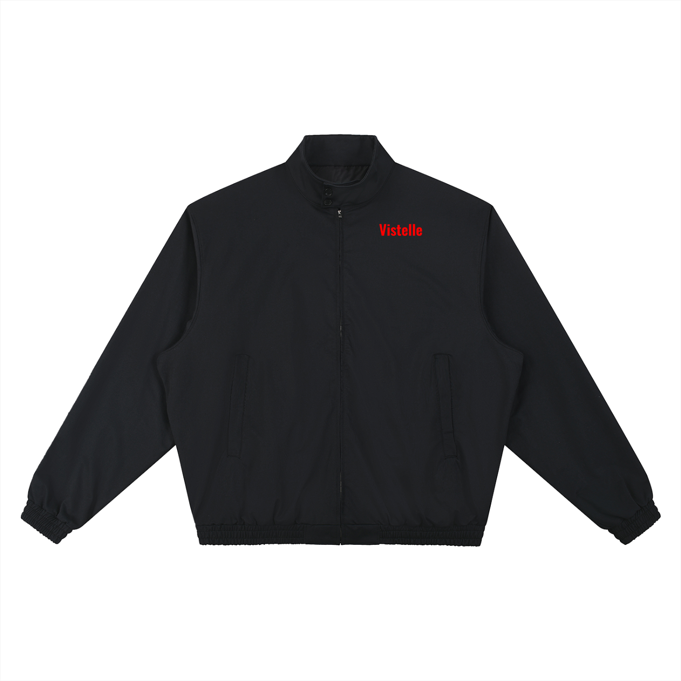 Vistelle Luxe stand collar bomber jacket