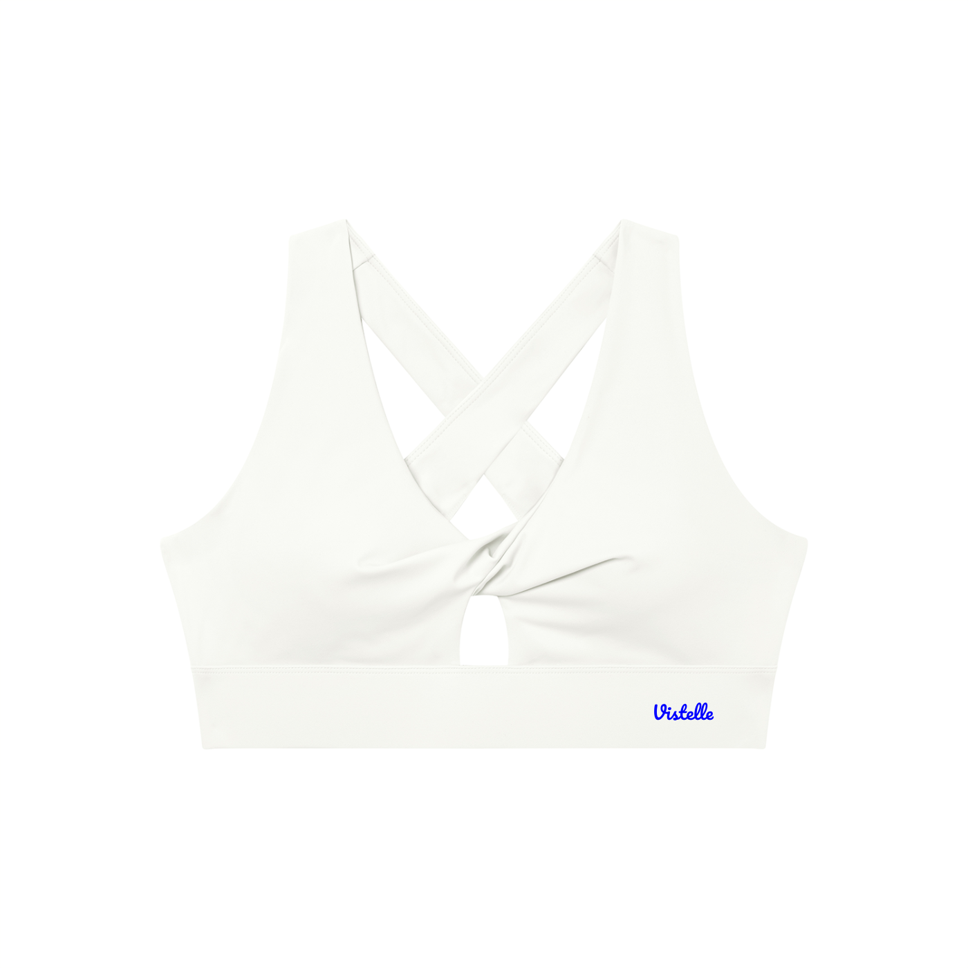 Vistelle women's twist front V-neck sports bra