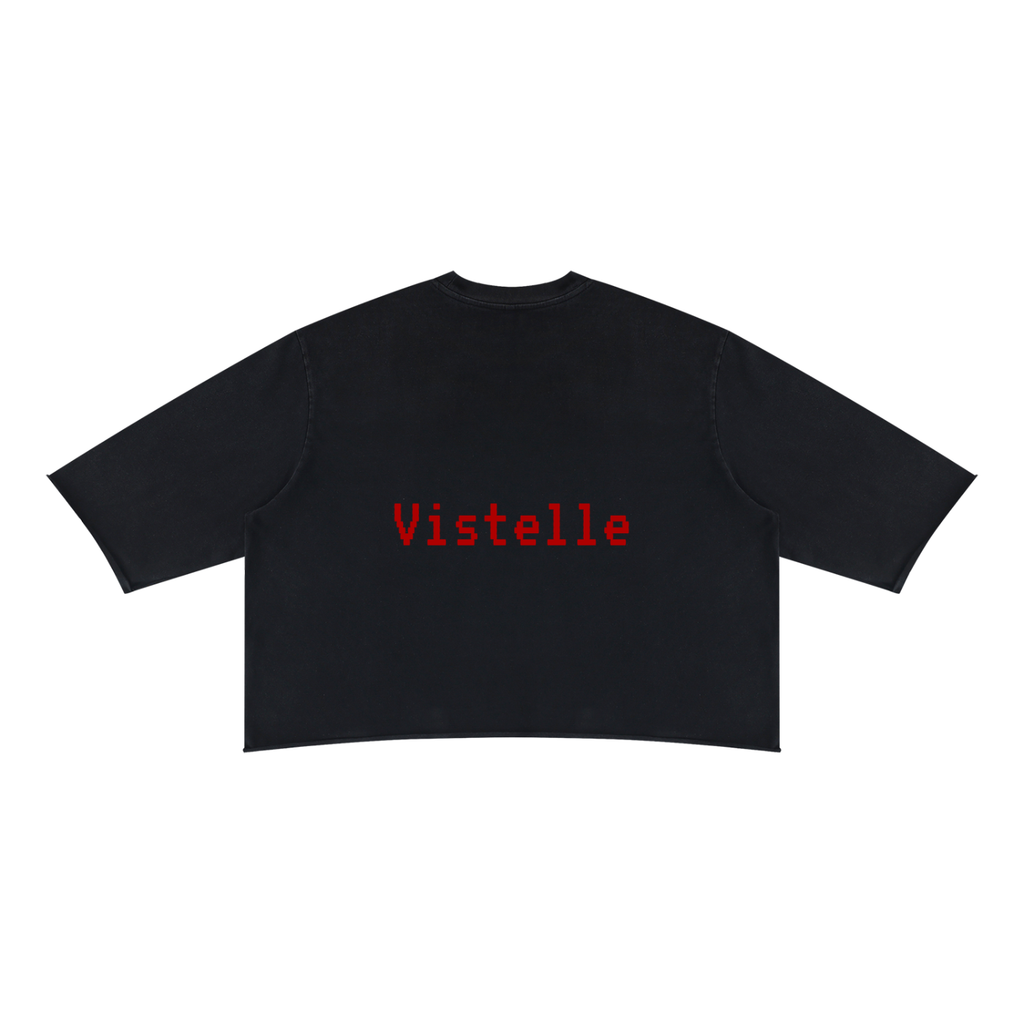 Vistelle Premium unisex mineral wash raw hem boxy T-Shirt