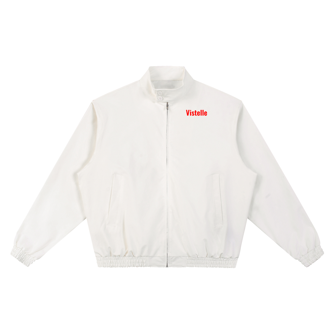 Vistelle Luxe stand collar bomber jacket