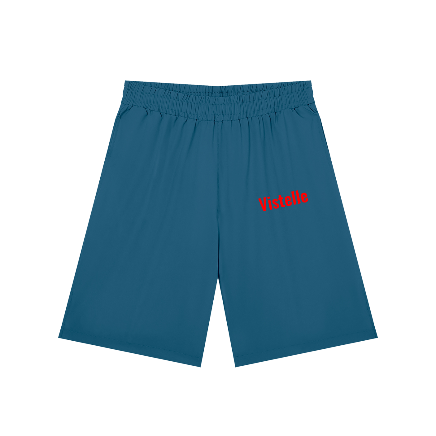 Vistelle men’s solid elastic waist shorts