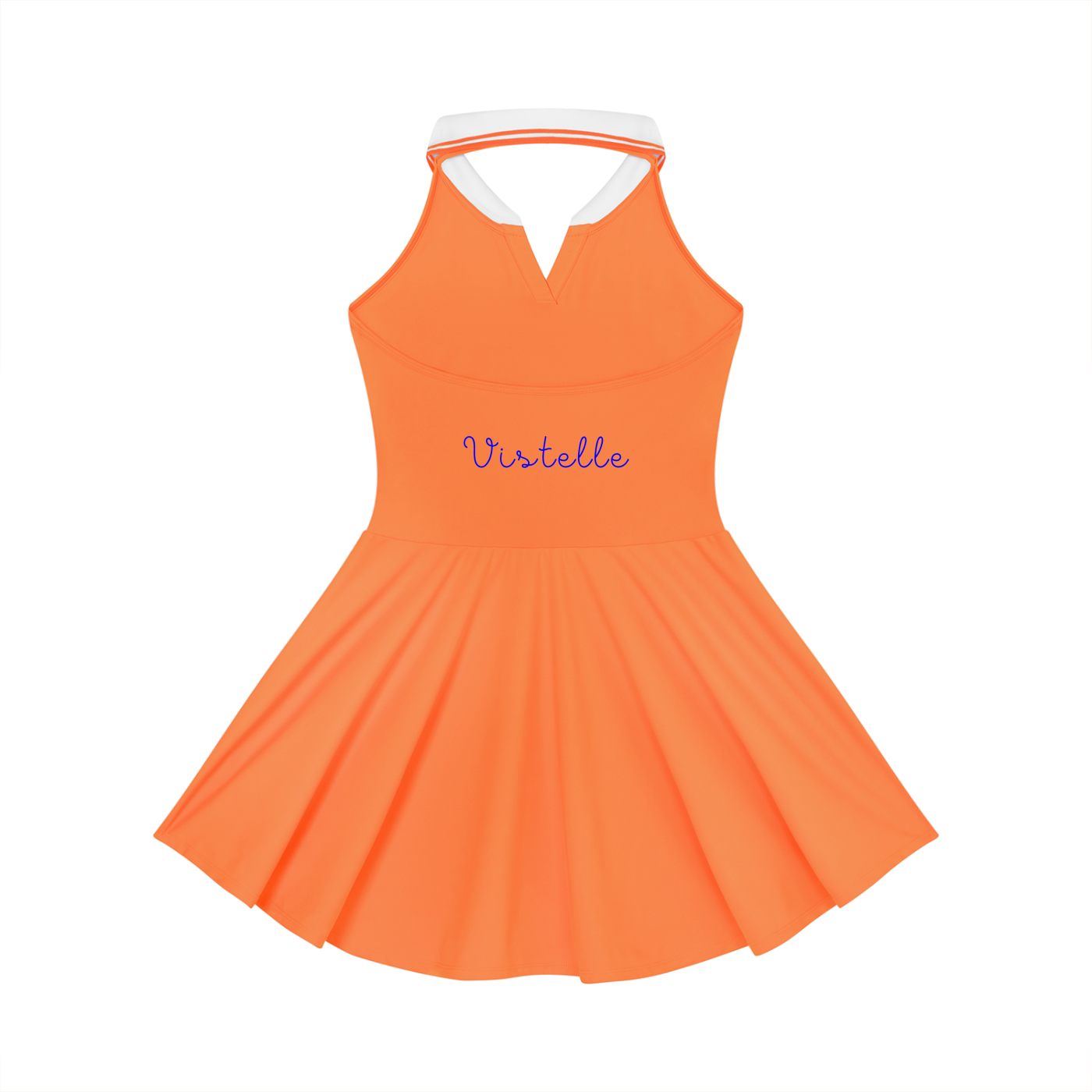 Vistelle women's collared halter A-line tennis dress