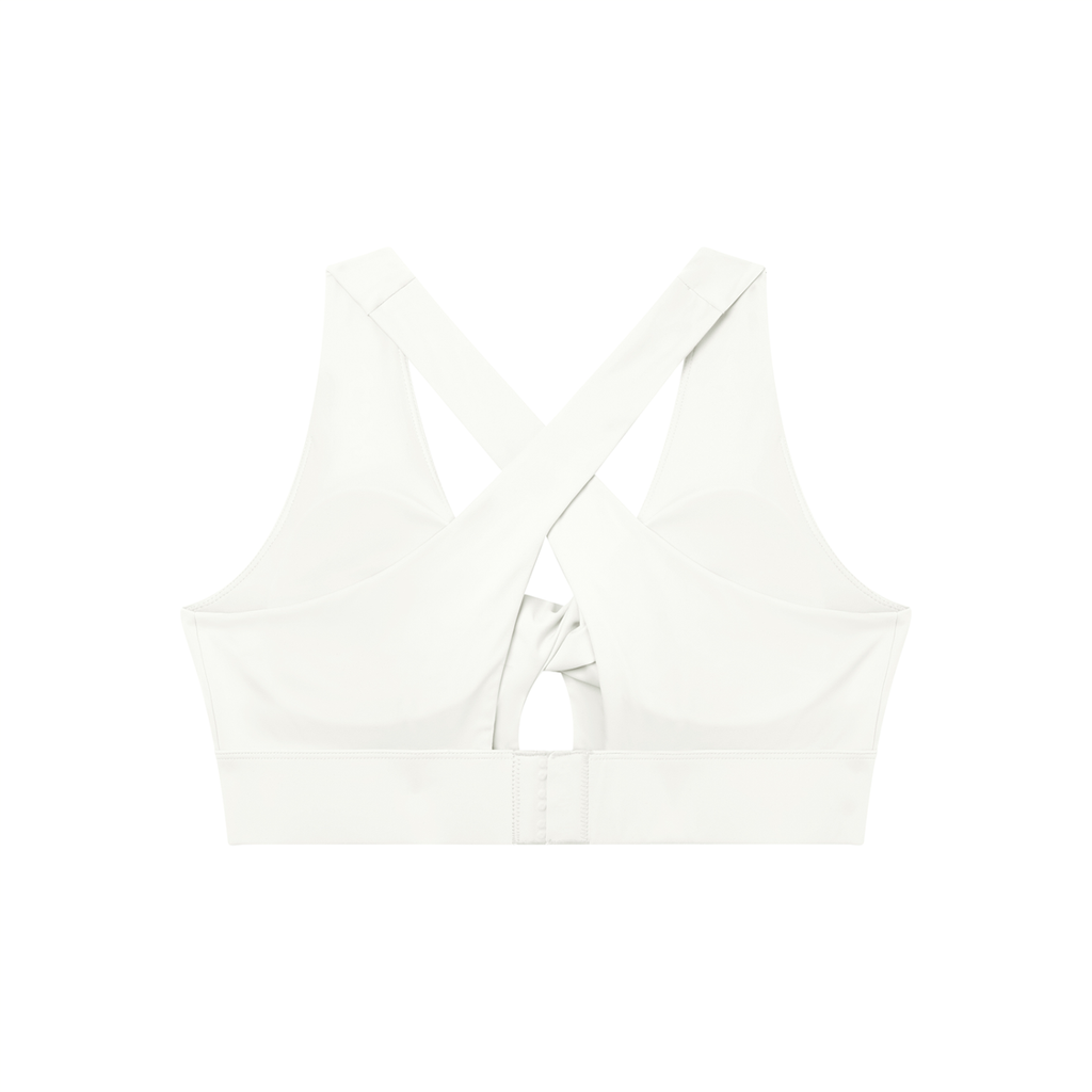 Vistelle women's twist front V-neck sports bra