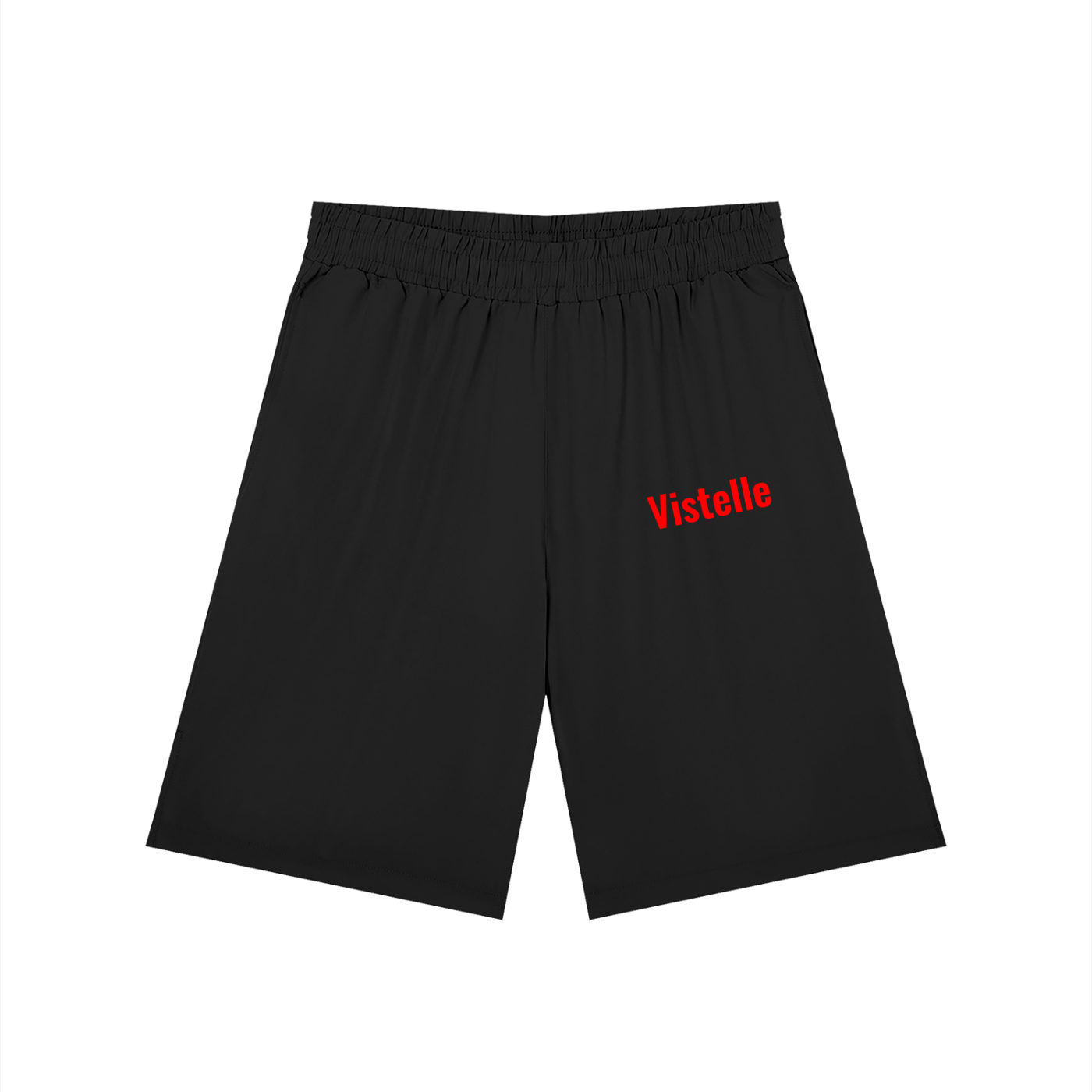 Vistelle men’s solid elastic waist shorts