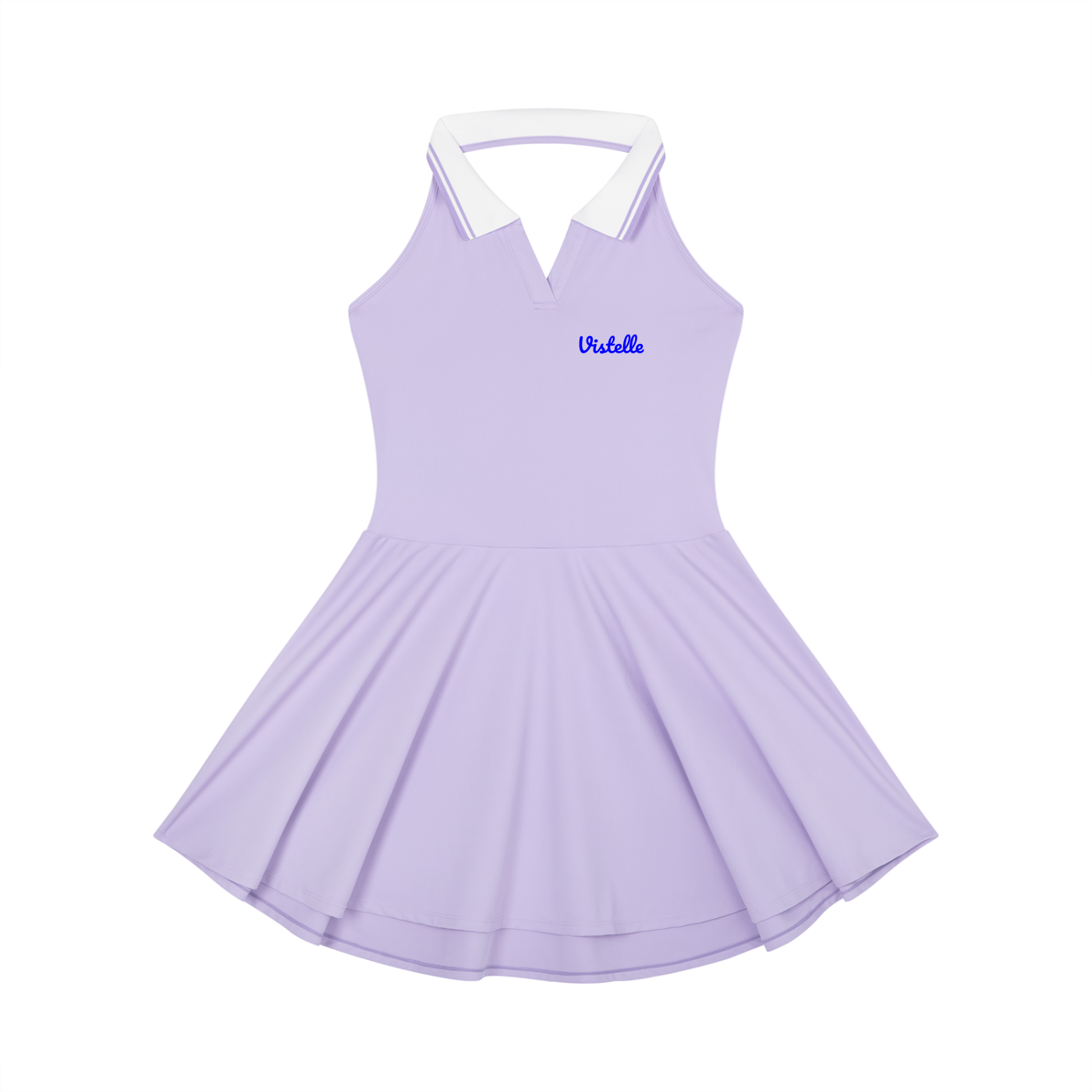 Vistelle women's collared halter A-line tennis dress